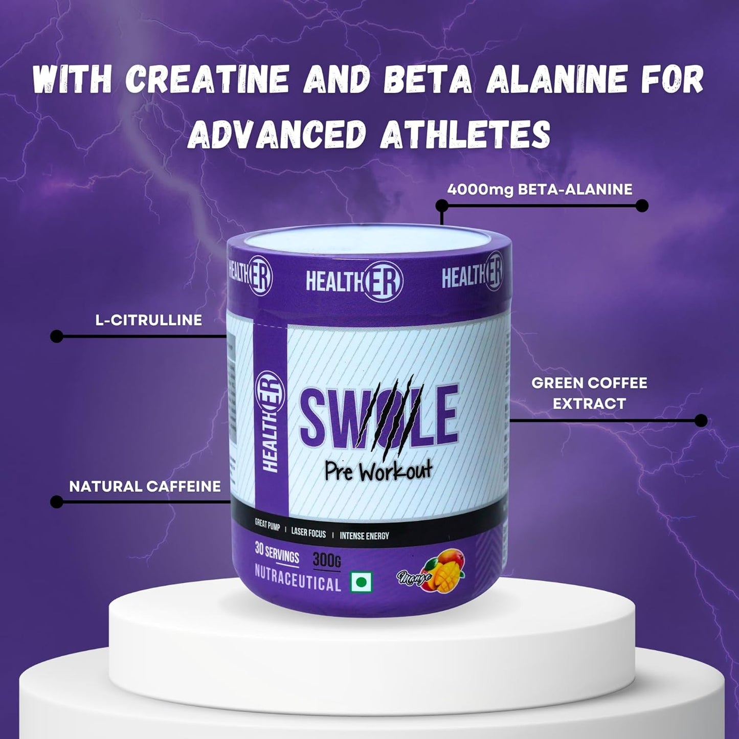 Swole Pre Workout with Creatine for Advanced Athletes