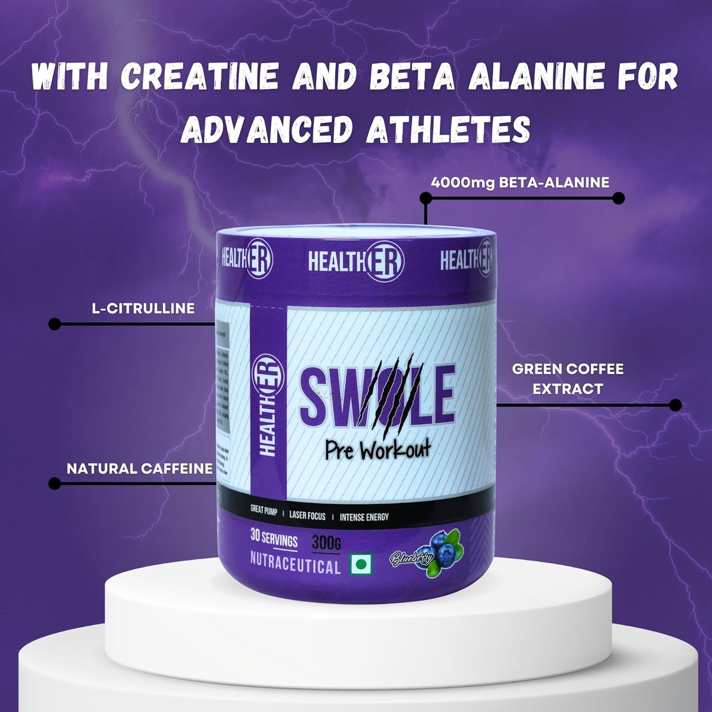 Swole Pre Workout with Creatine for Advanced Athletes